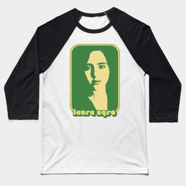 Laura Nyro /// Retro 70s Style Fan Art Design Baseball T-Shirt by DankFutura